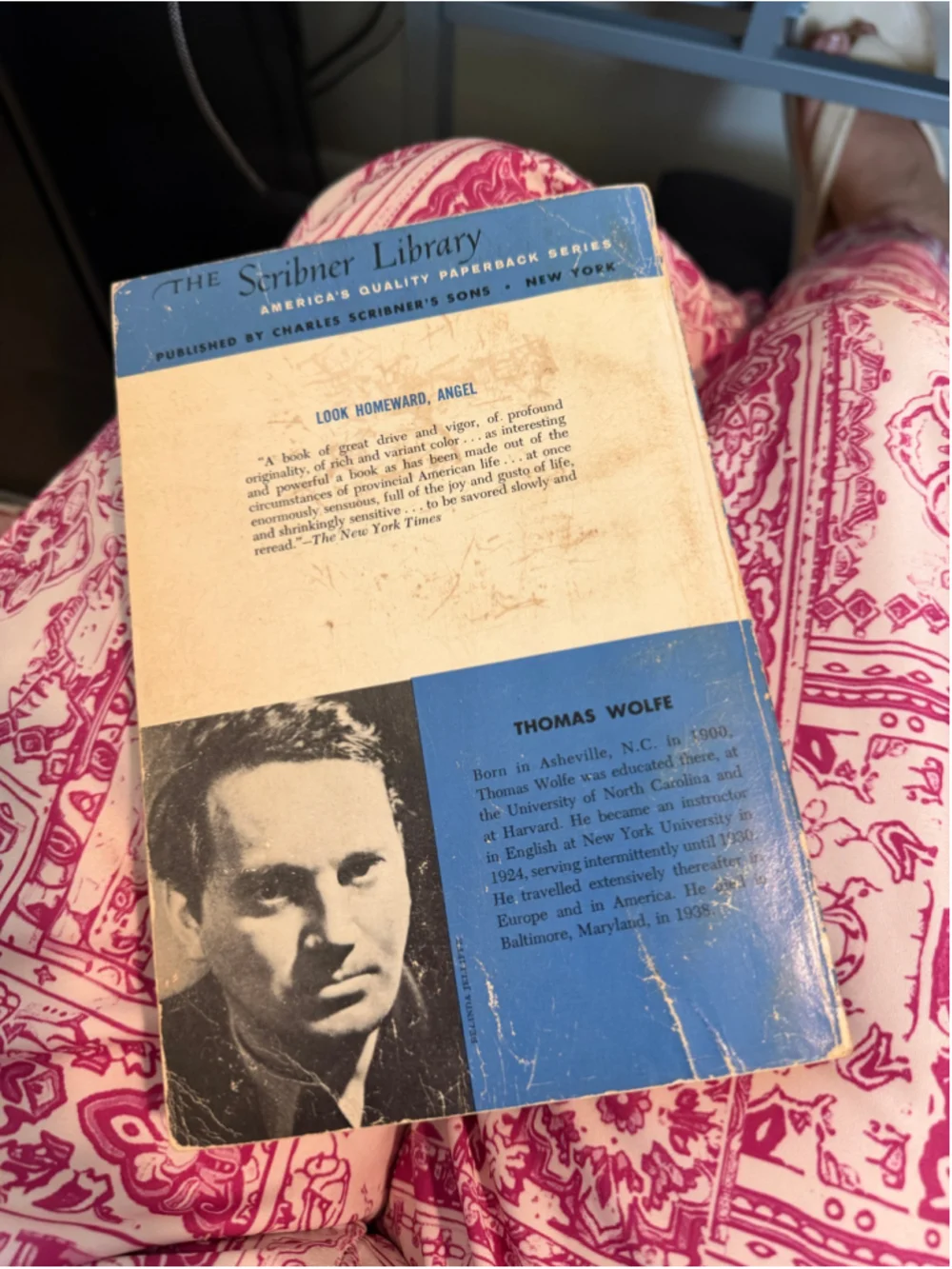Look Homeward, Angel by Thomas Wolfe, Scribner Library Edition, Vintage Reads